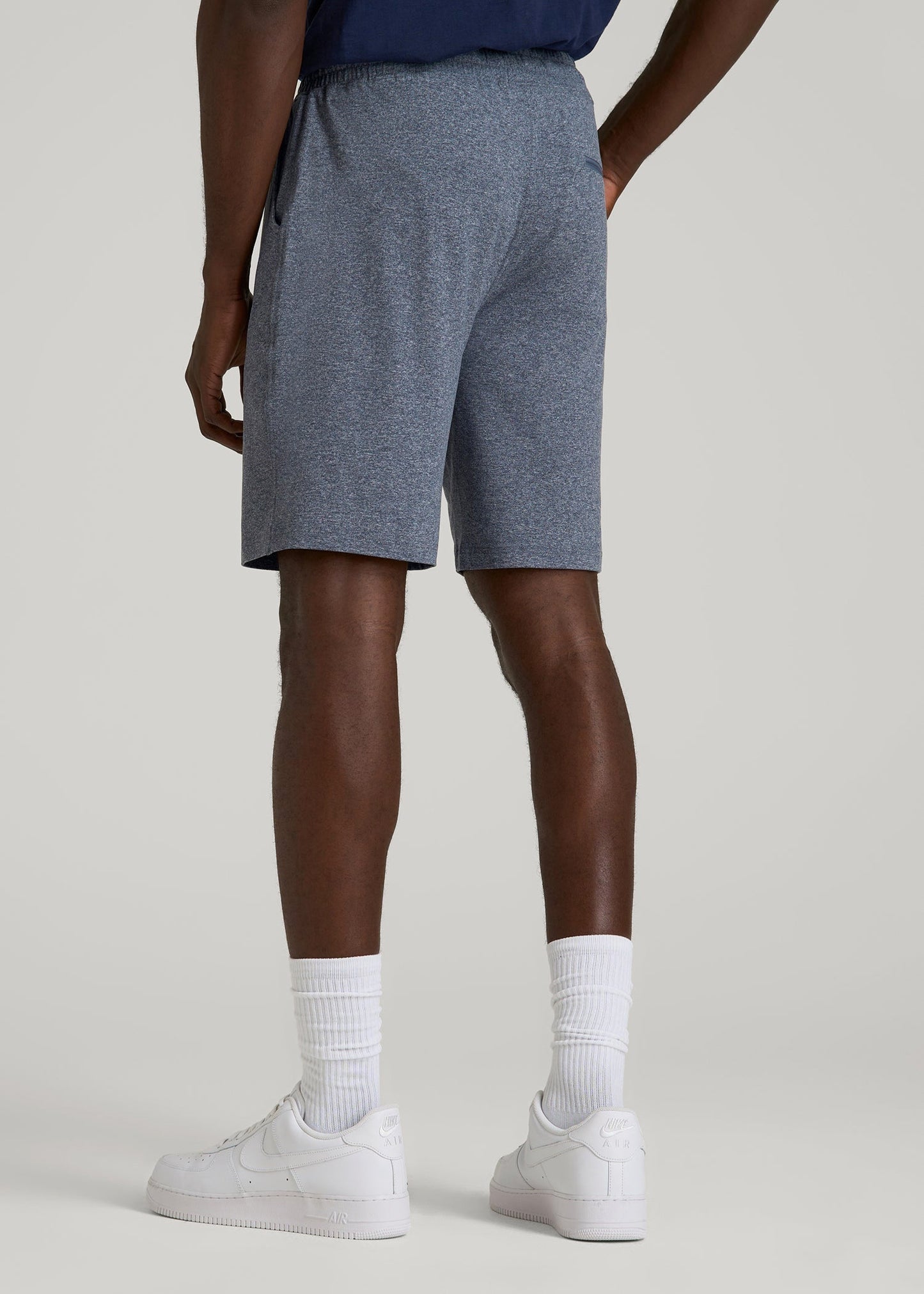Weekender Stretch Lounge Shorts for Tall Men in Navy Mix