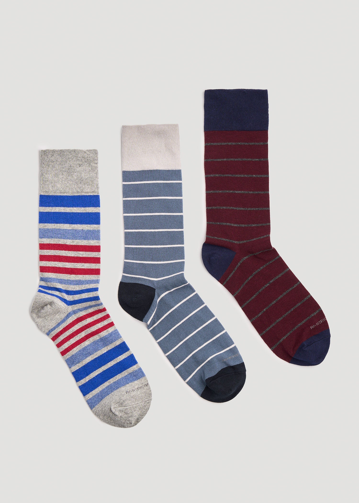 Dress Socks Size 14 to 17 (3-Pack) for Tall Men in Pack C