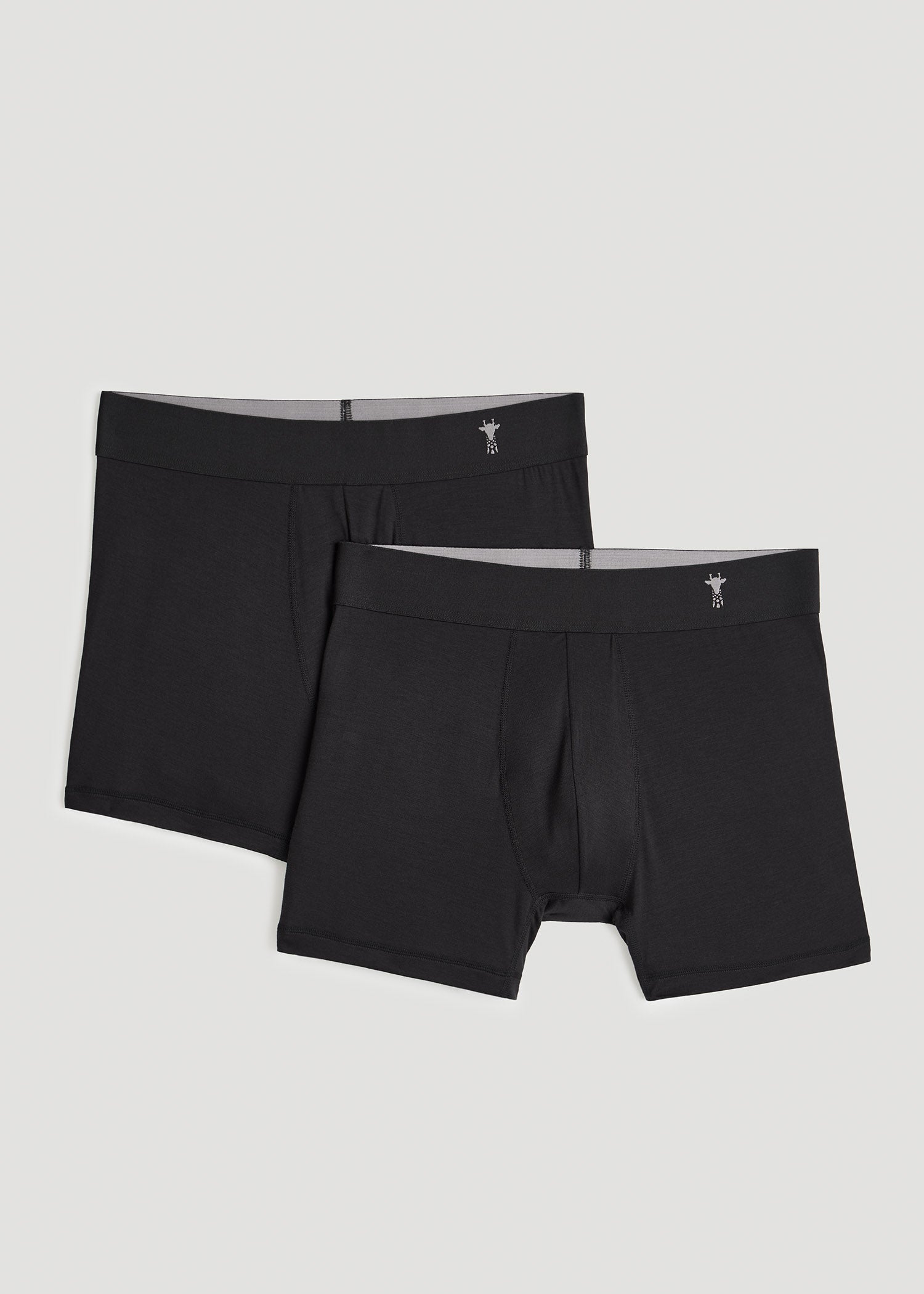 Micro Modal Boxer Briefs for Tall Men in Black