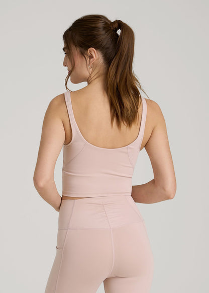 Balance Tank Top for Tall Women in Desert Rose