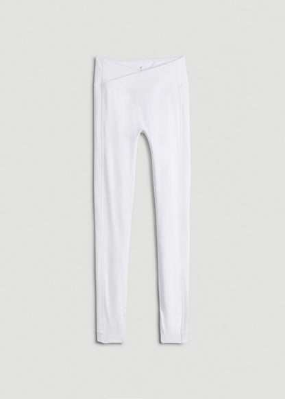 Balance Cross Over Leggings for Tall Women in White