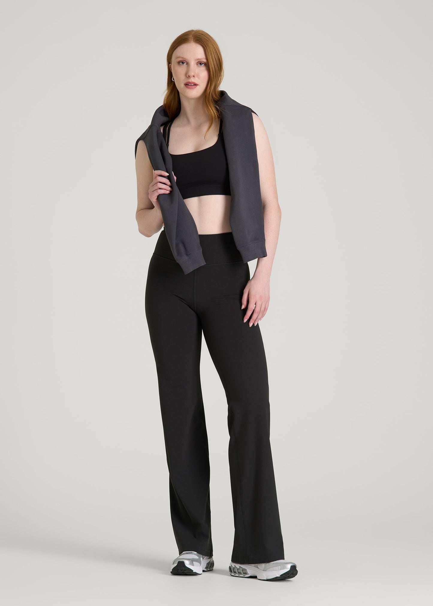 Balance Wide Leg Yoga Pants for Tall Women in Black