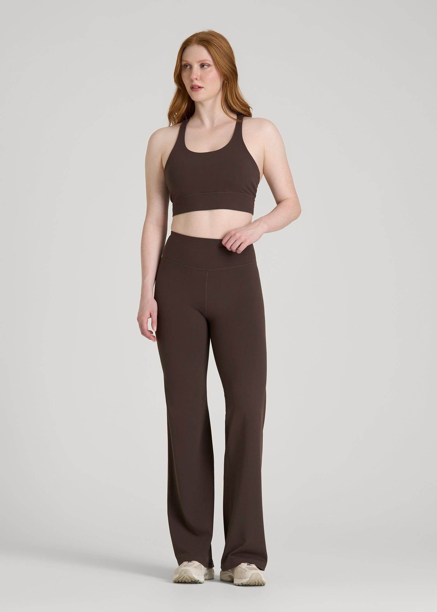 Balance Wide Leg Yoga Pants for Tall Women in Espresso