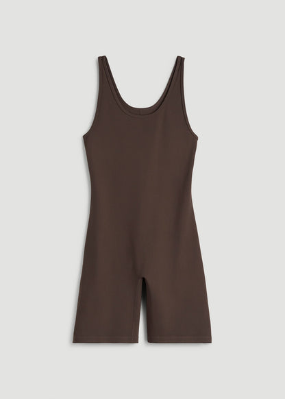 Balance Scoopneck Romper for Tall Women in Espresso