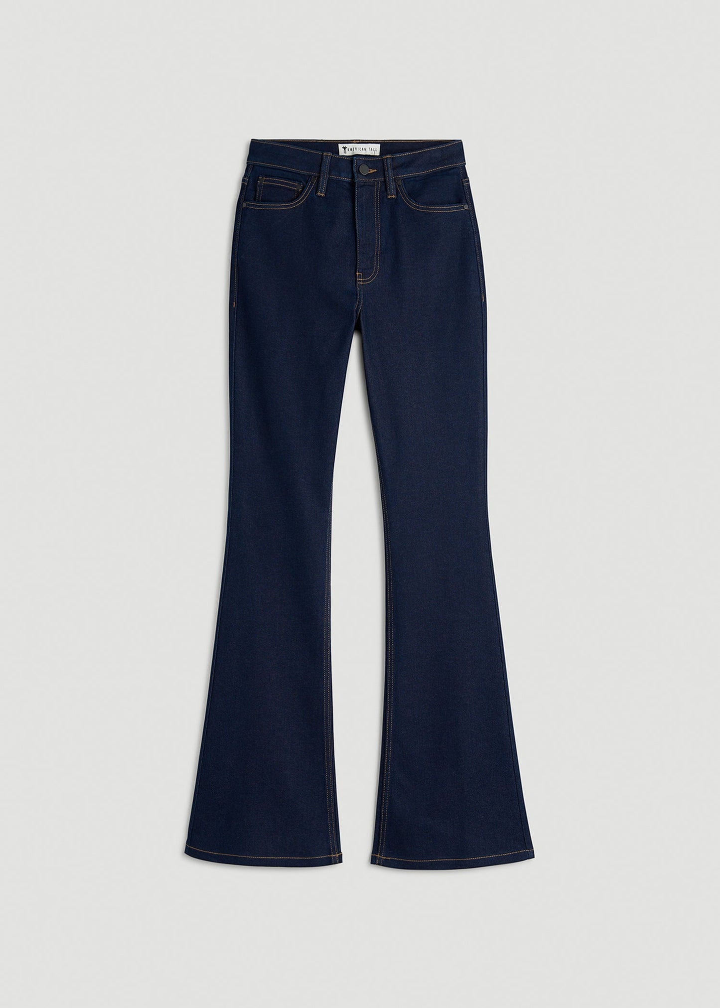 Chloe High Rise Flare Jeans for Tall Women in Deep Indigo Wash