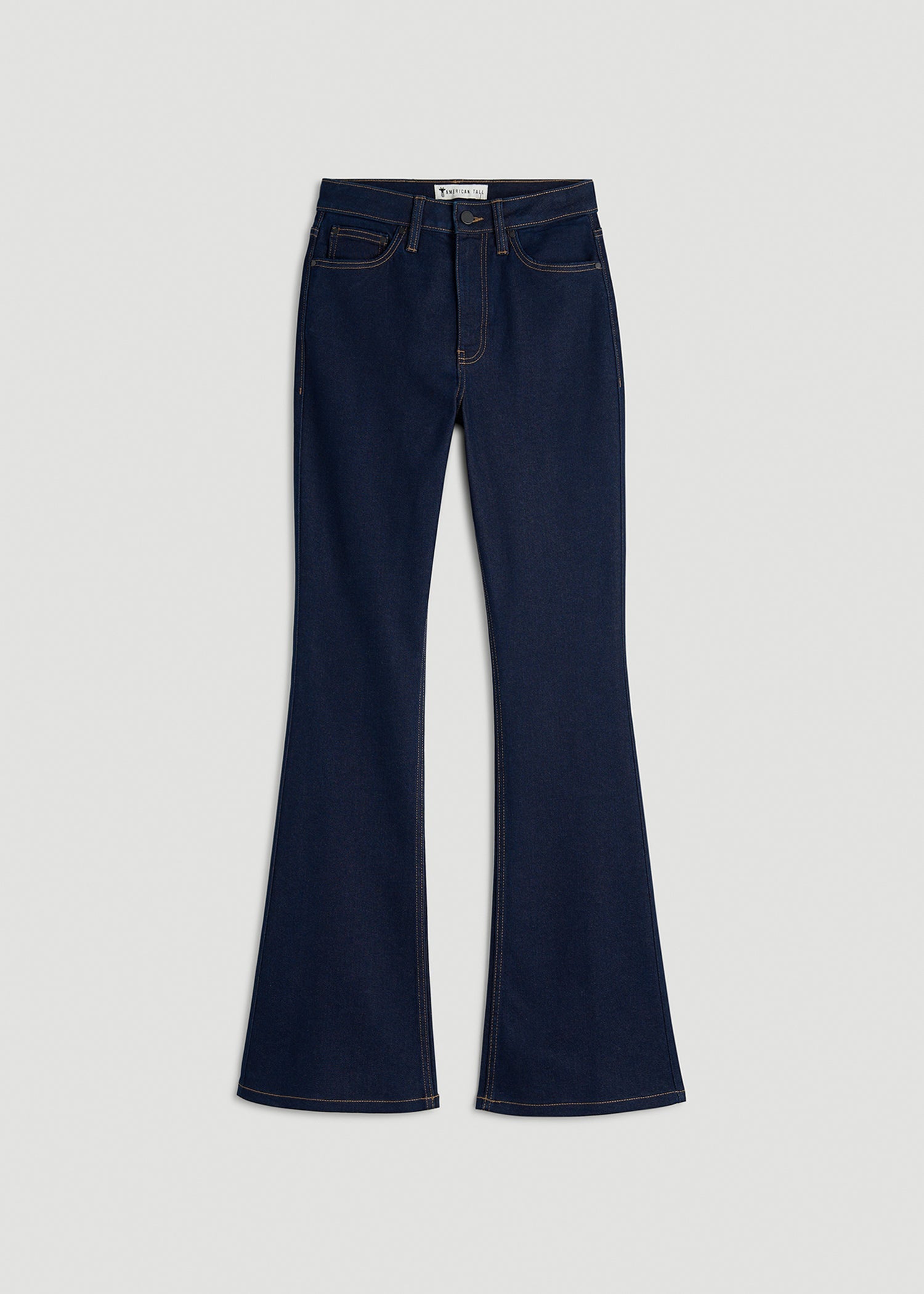 Chloe High Rise Flare Jeans for Tall Women in Deep Indigo Wash