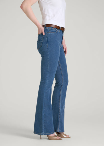 Chloe High Rise Flare Jeans for Tall Women in New Colorado Blue