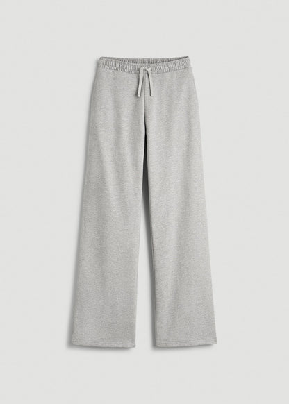 Everyday Terry Midrise Wide-Leg Pants for Tall Women in Grey Mix