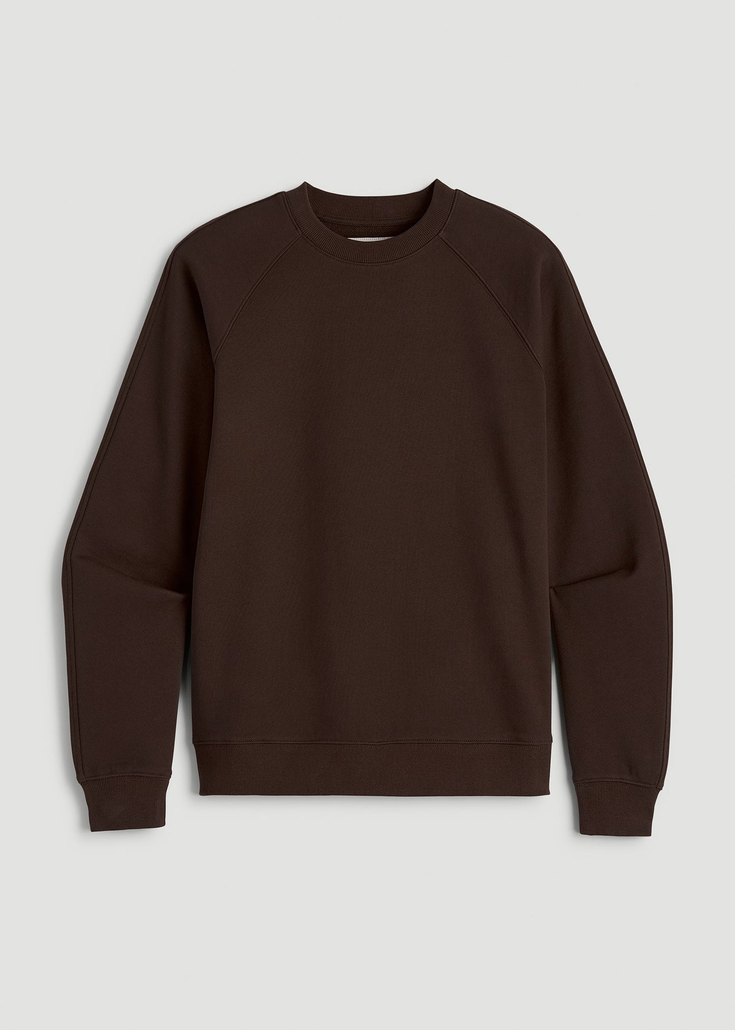 French Terry Crewneck Sweatshirt for Tall Women in Espresso