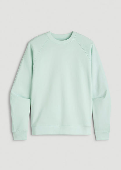French Terry Crewneck Sweatshirt for Tall Women in Opal Blue
