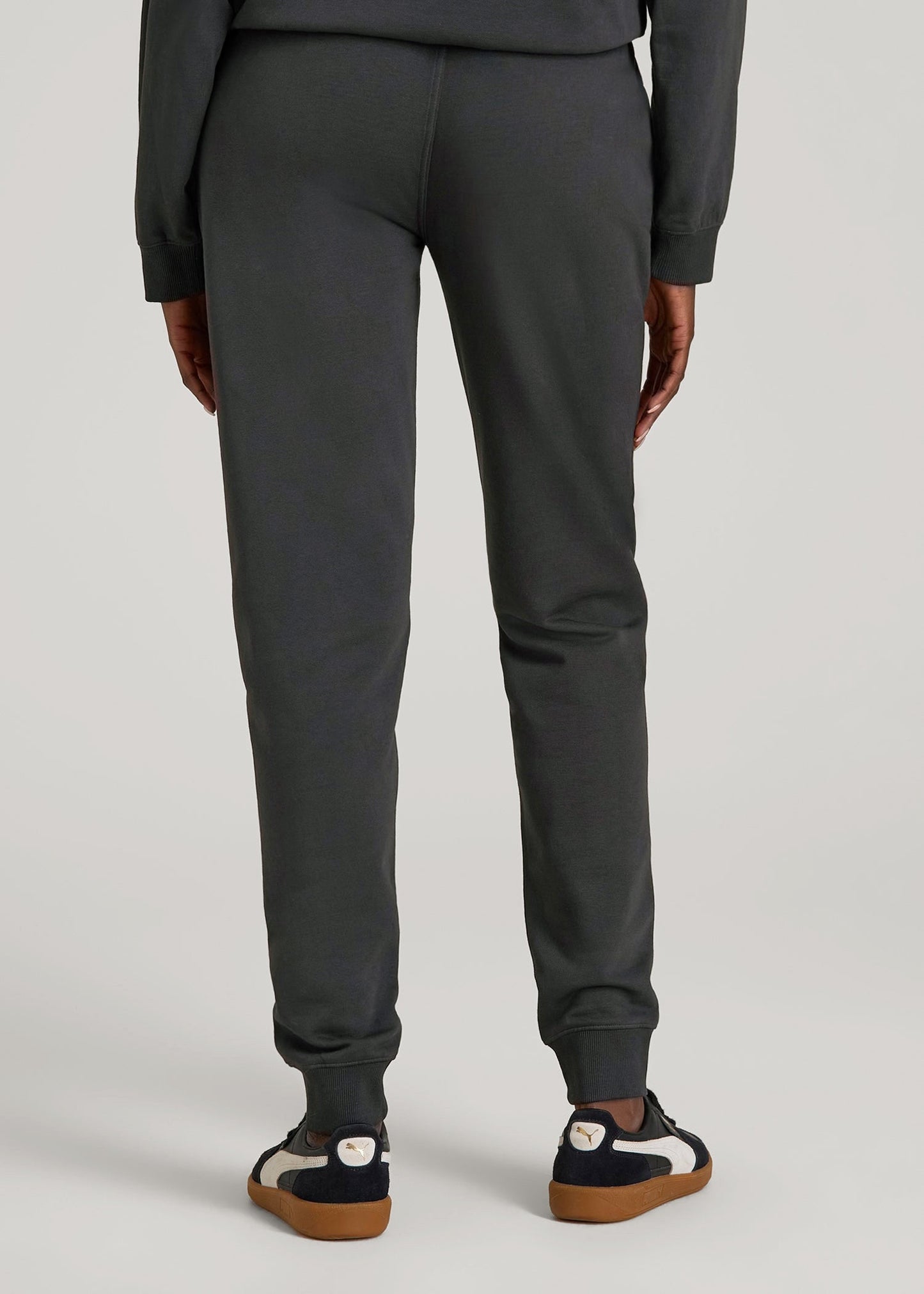 Garment Dyed Joggers for Tall Women in Washed Black