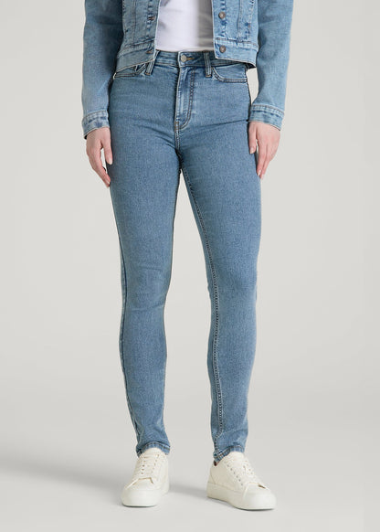 Georgia High-Rise Skinny Jeans for Tall Women in Perfect Blue