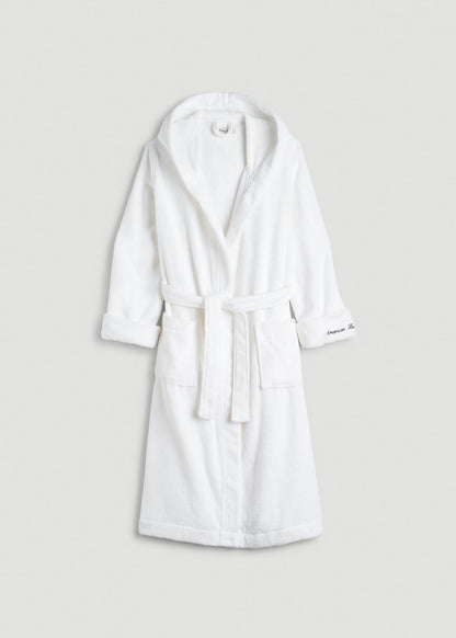 Luxe Zero Twist Cotton Hotel Robe for Tall Women in White