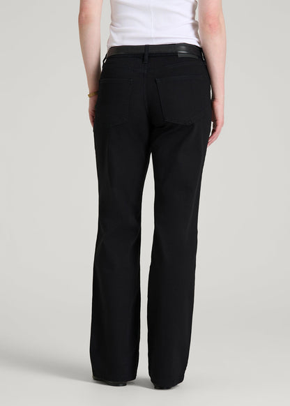 Mid-Rise Relaxed Fit Jeans for Tall Women in Optimum Black