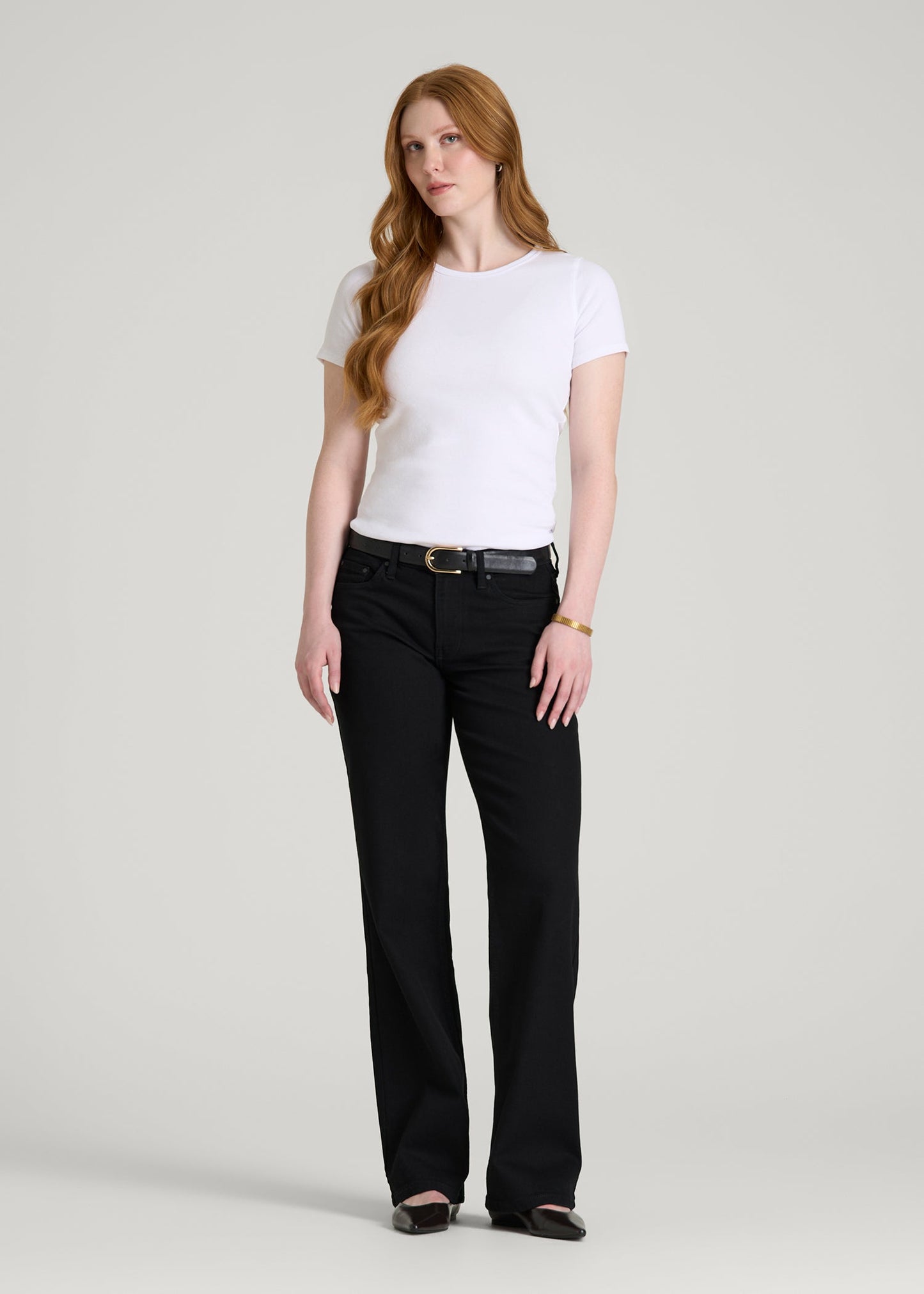 Mid-Rise Relaxed Fit Jeans for Tall Women in Optimum Black