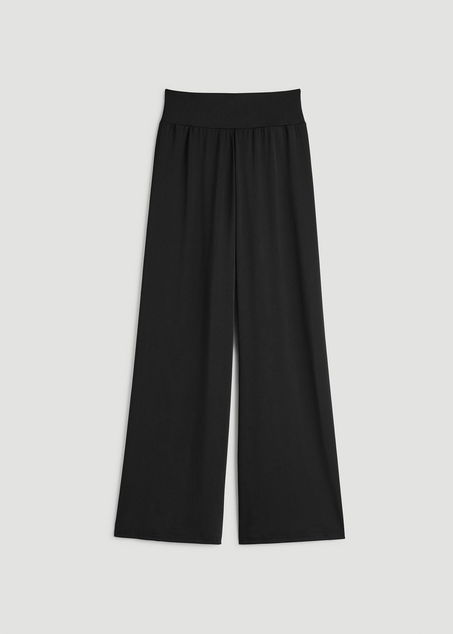 Pull-On Breezy Wide Leg Pants for Tall Women in Black