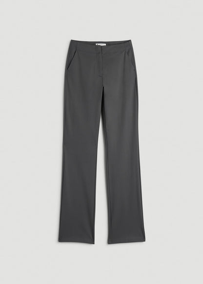 Freedom Flex Slim Straight Leg Dress Pants for Tall Women in Slate