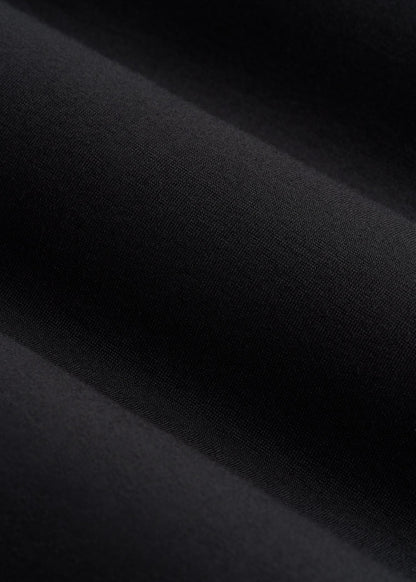 Flex Ponte Cropped Hoodie for Tall Women in Black