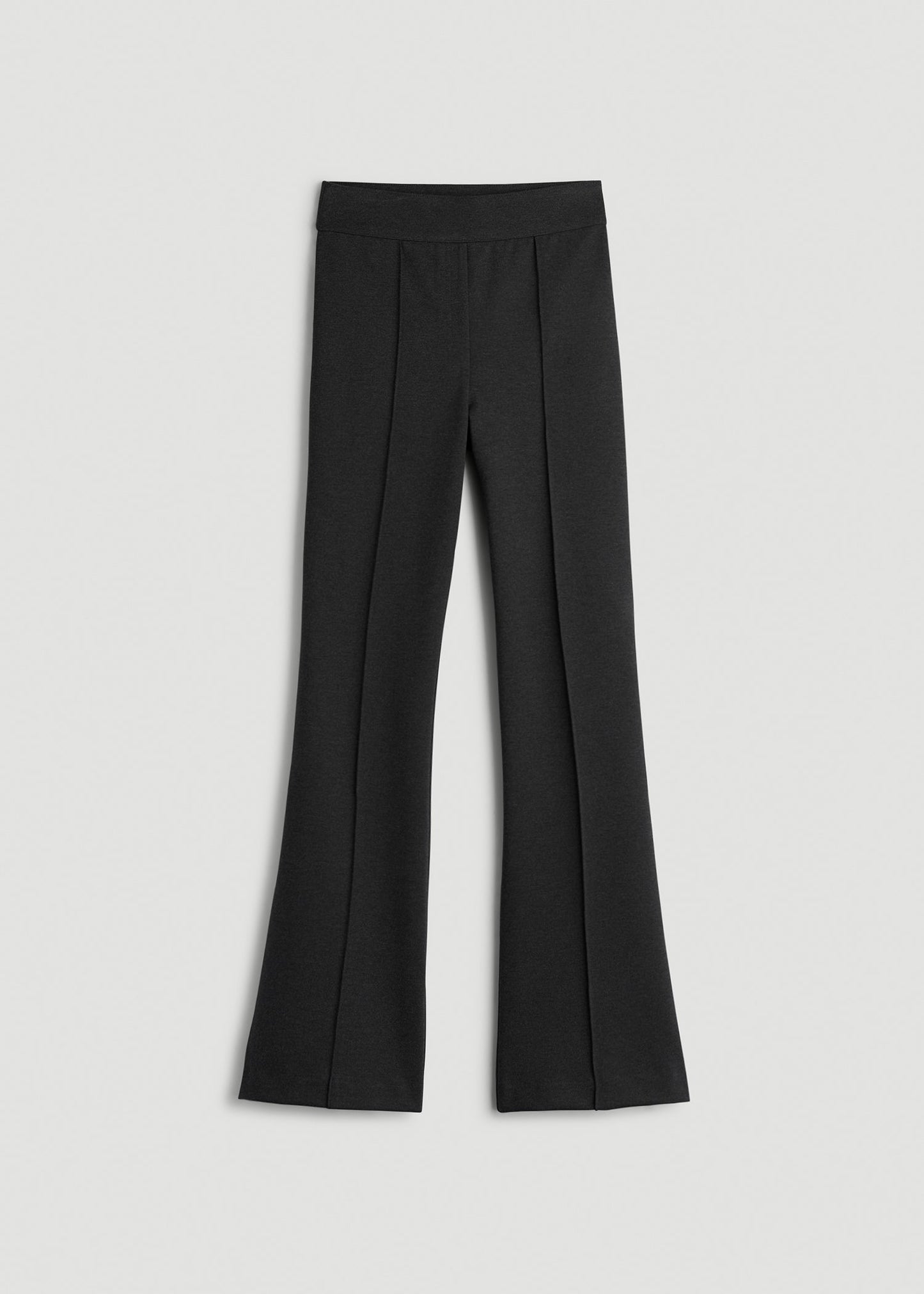 Flex Ponte Pull On Flare Pants for Tall Women in Dark Charcoal Heather