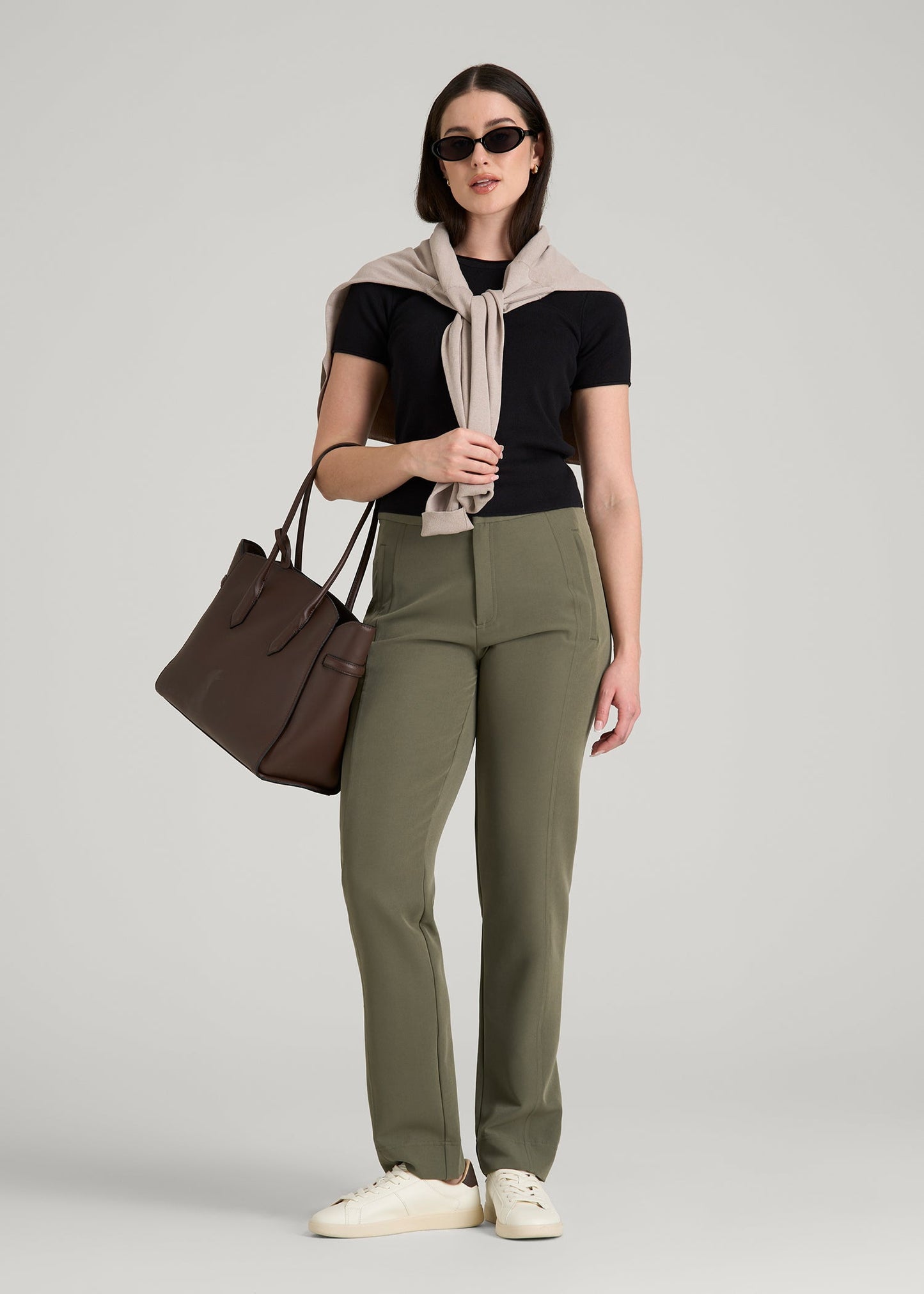 Traveler Tapered Fit Pant for Tall Women in Olive