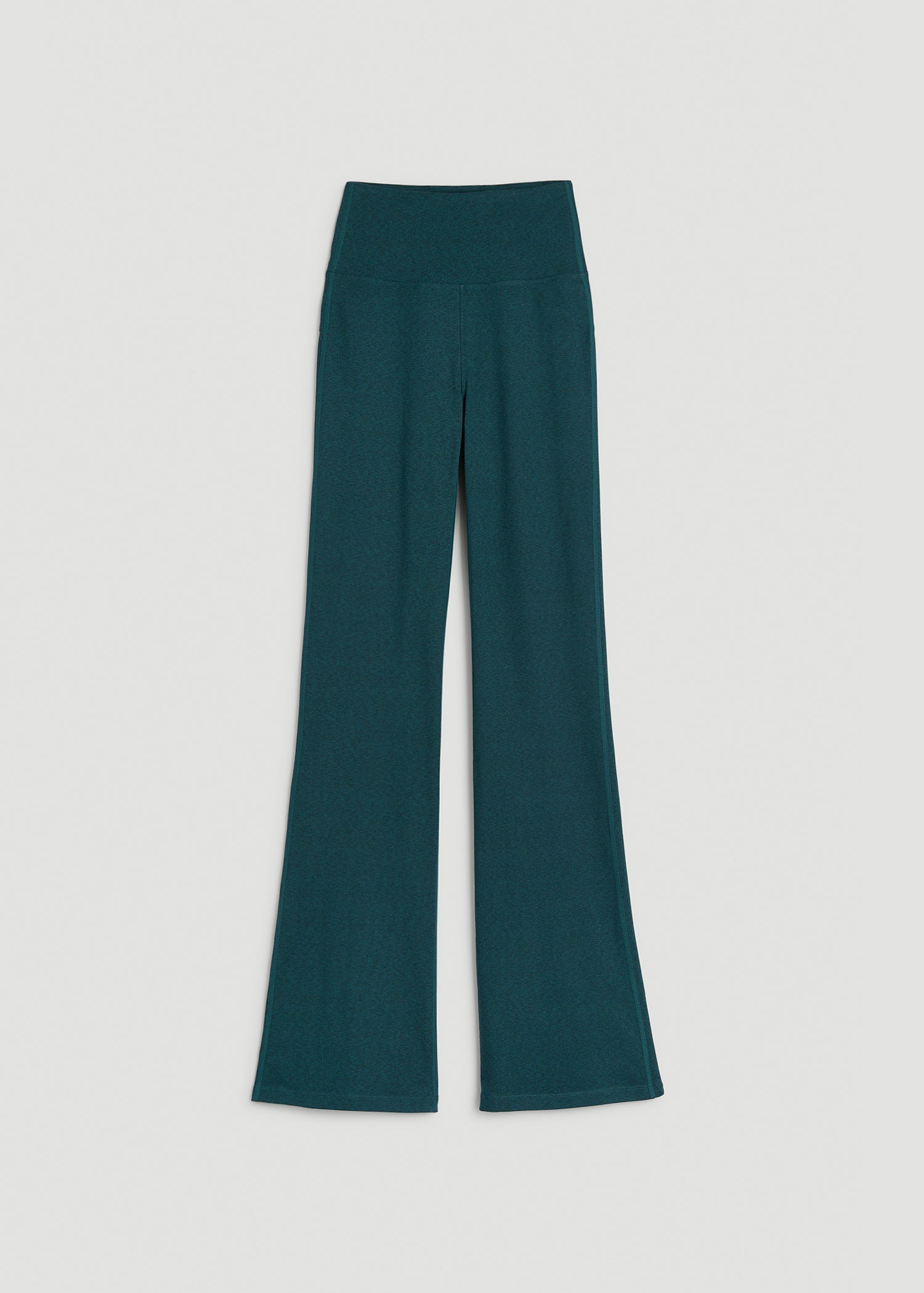 Ultra Soft High Rise Flare Yoga Pants for Tall Women in Deep Teal Mix