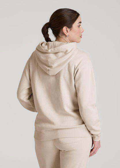 Wearever Fleece Relaxed Fit Hoodie for Tall Women in Shell