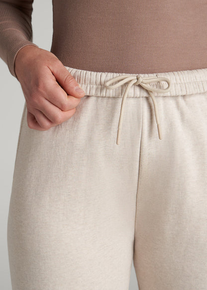Wearever Fleece Relaxed Sweatpants for Tall Women in Oatmeal Mix