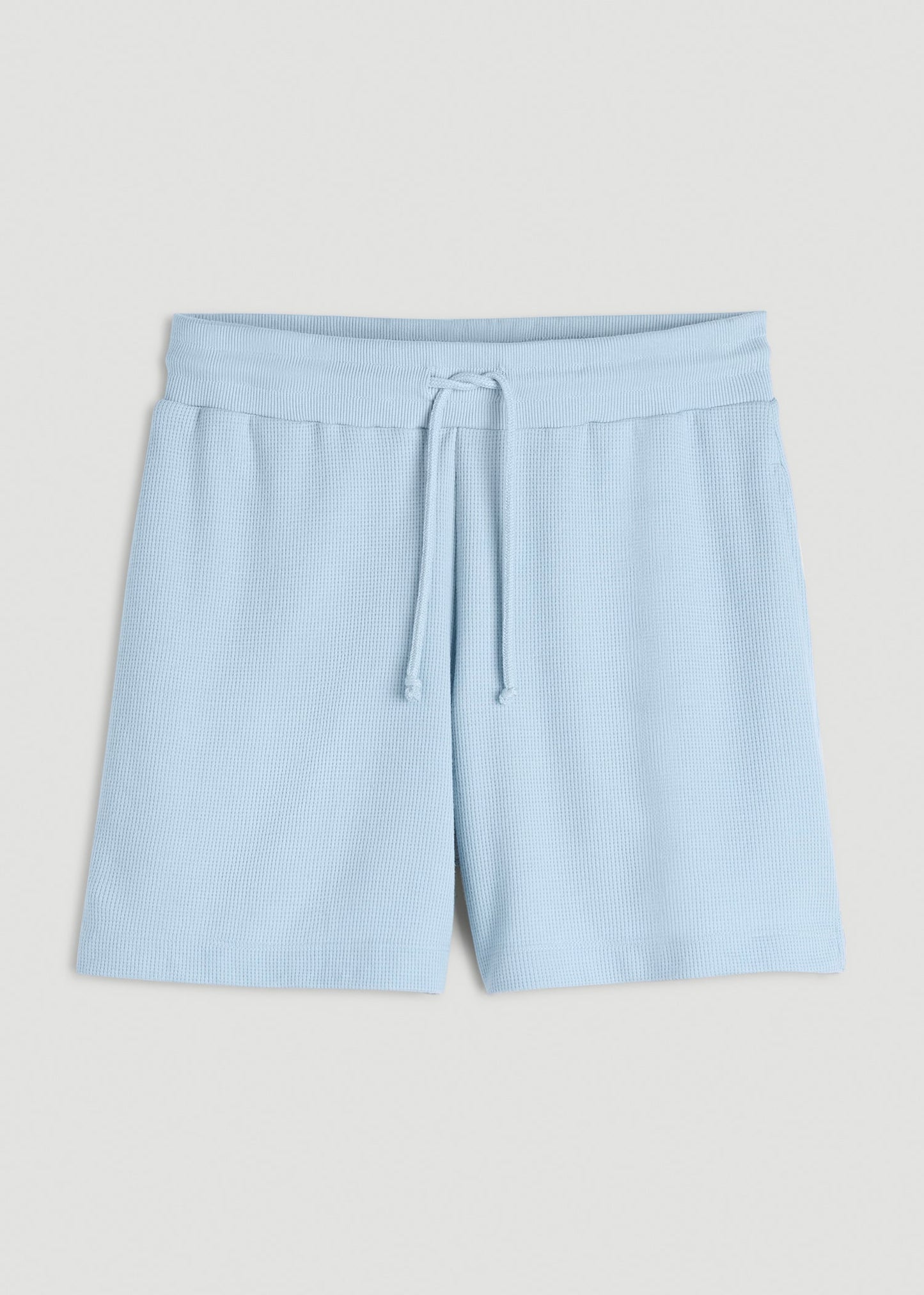 Waffle Sleep Shorts for Tall Women in Ice Blue