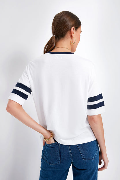 Bright White Cloud Varsity Tee