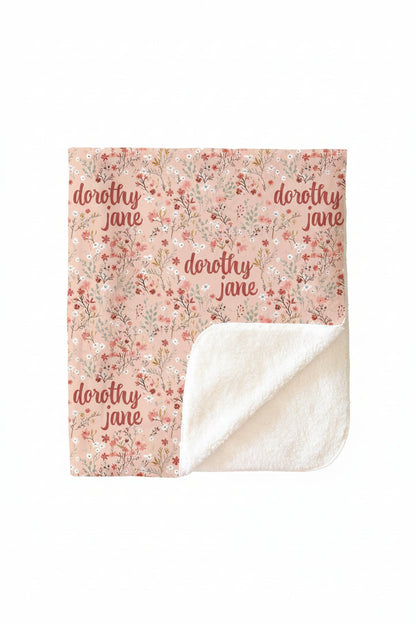 Autumn Blooms Personalized Kids Blanket