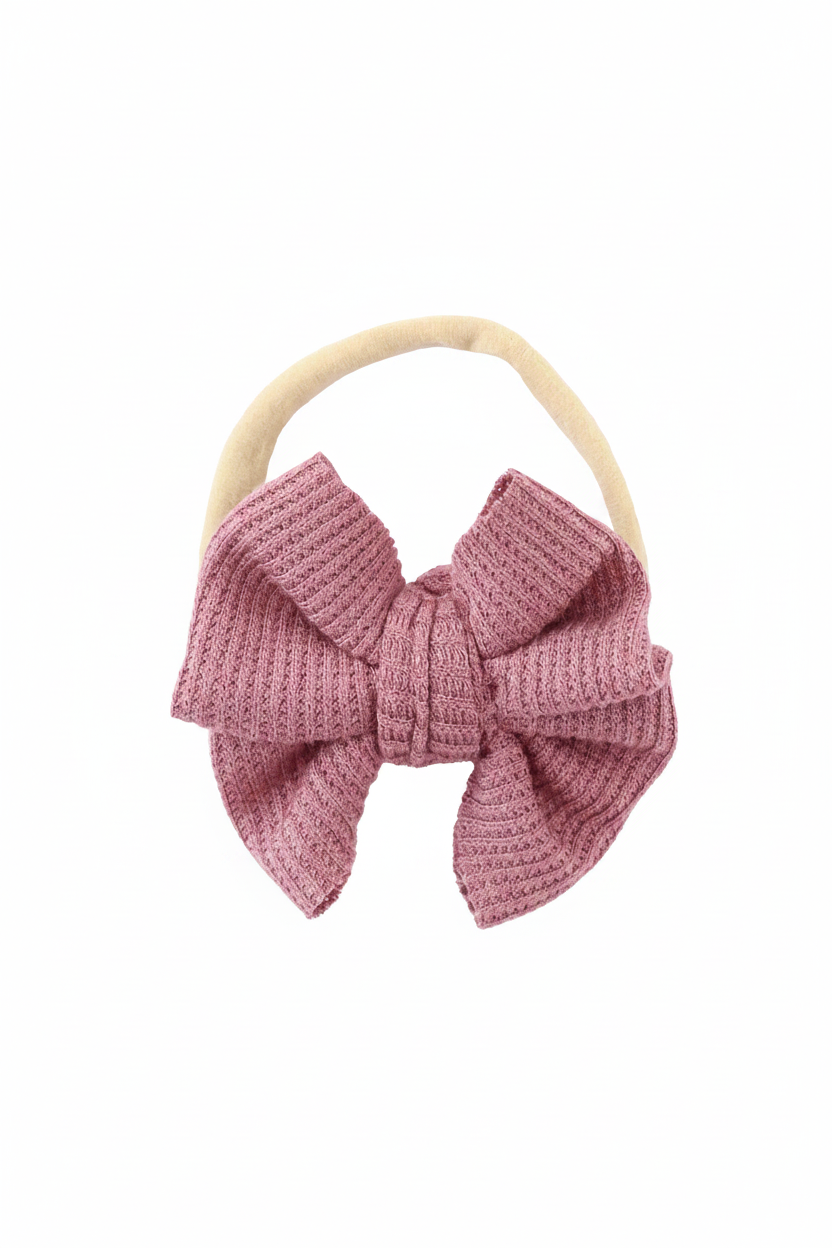 Bamboo Waffle Bow Headbands