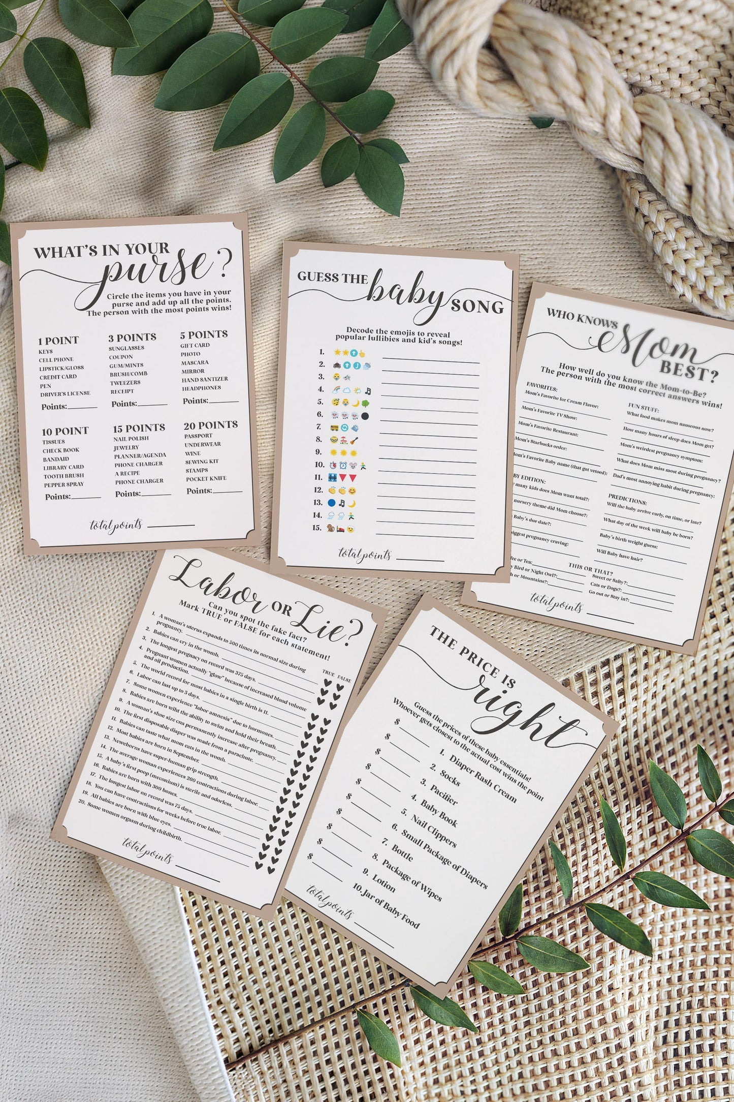 More Baby Shower Games - Free Digital Download
