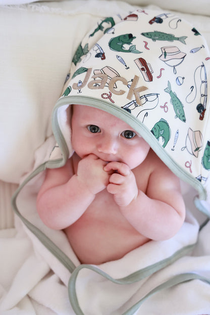 Embroidered Bamboo Hooded Towel | Off the Hook