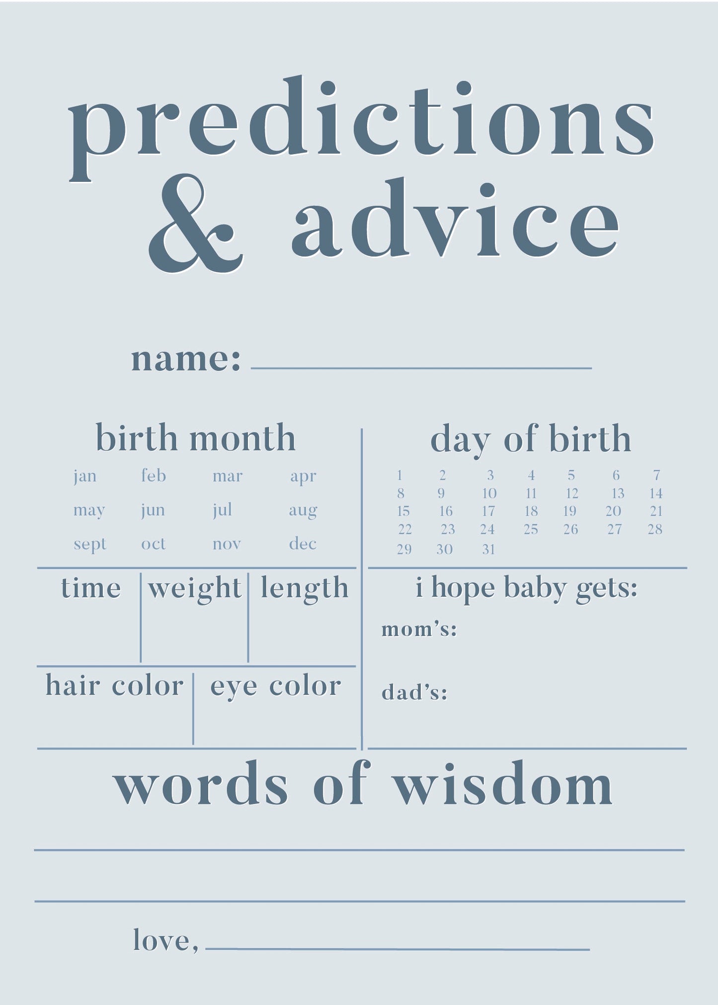 Boy Baby Shower Games - Free Baby Shower Digital Download