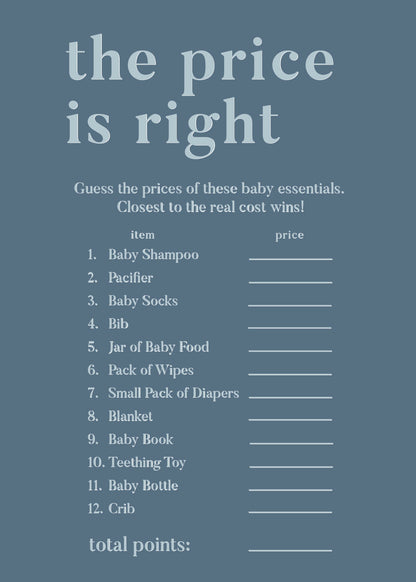 Boy Baby Shower Games - Free Baby Shower Digital Download