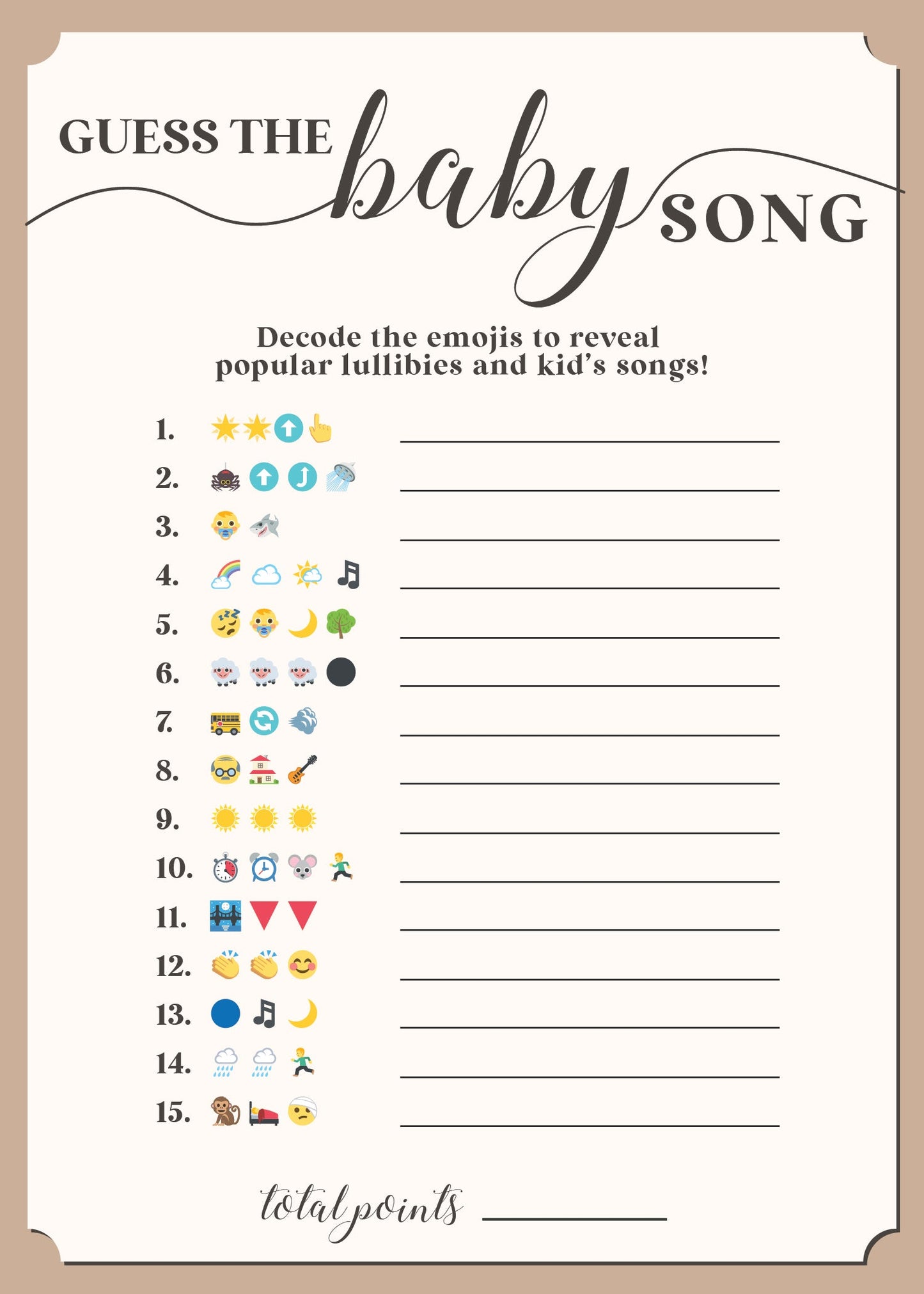 More Baby Shower Games - Free Digital Download