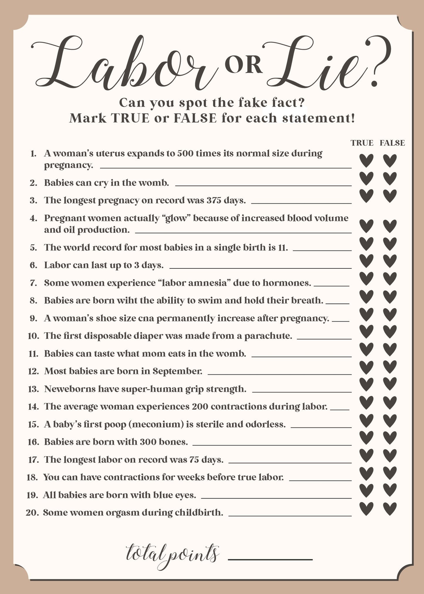 More Baby Shower Games - Free Digital Download