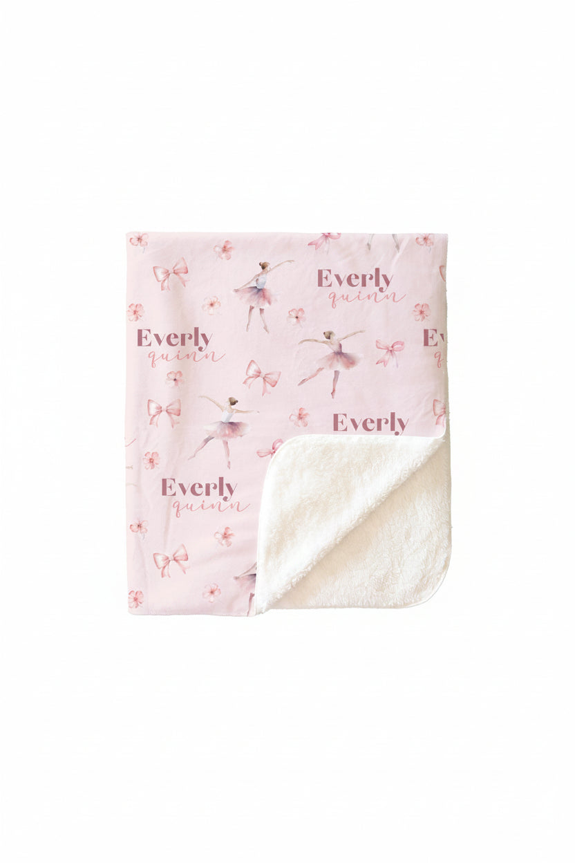 Ballet & Bows Personalized Kids Blanket