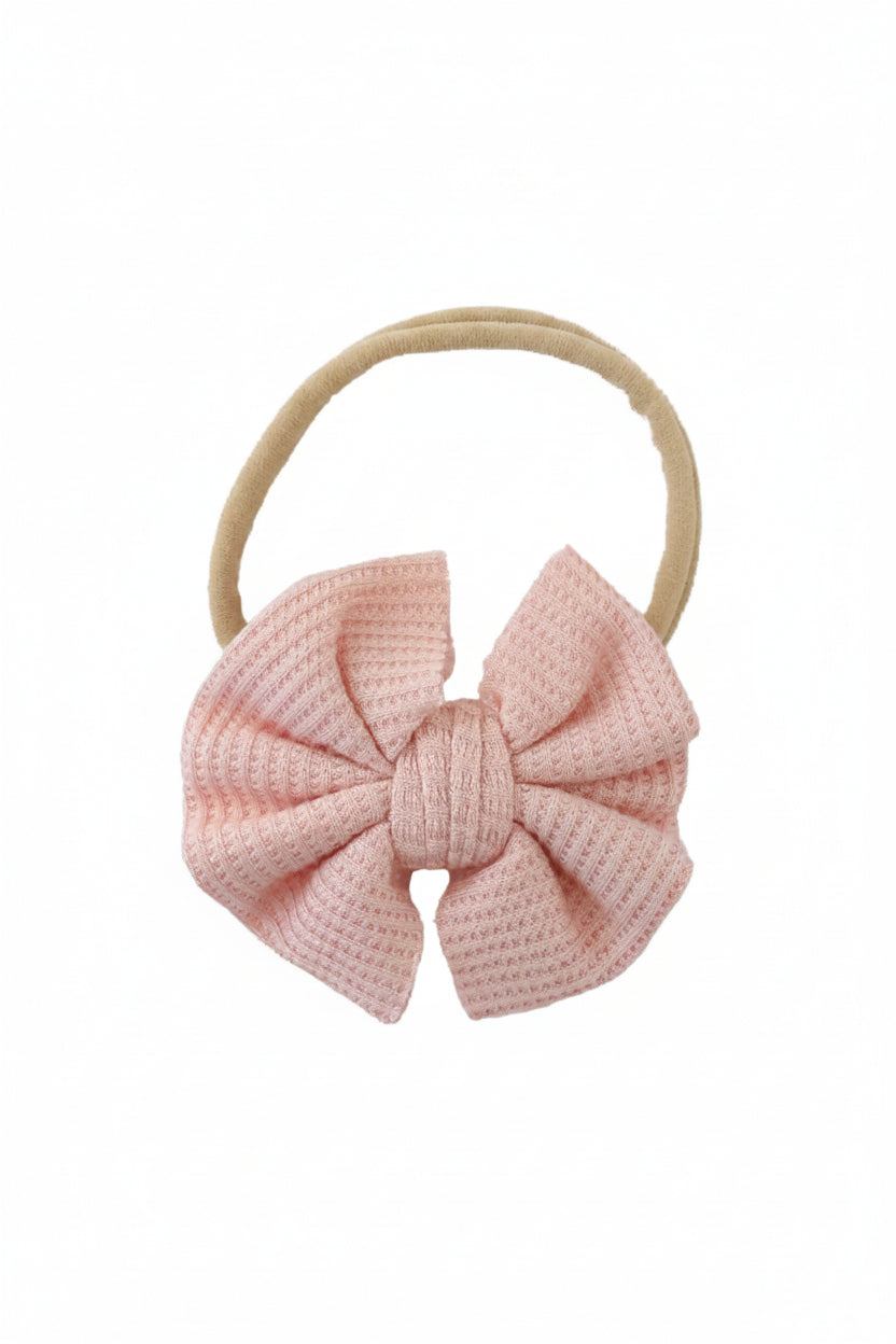 Bamboo Waffle Bow Headbands