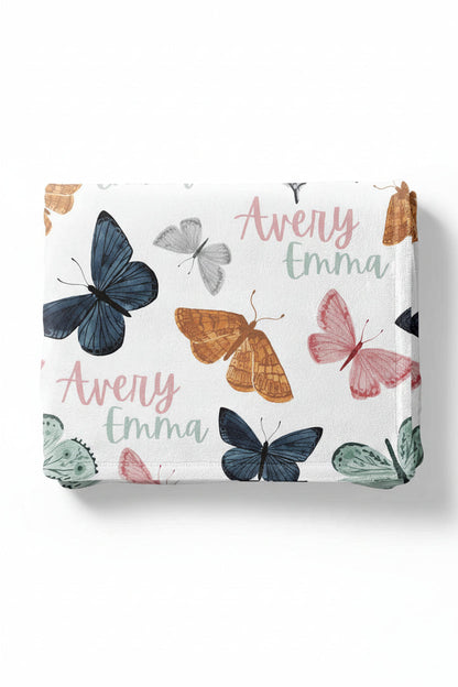 Bentley's Butterfly Personalized Kids Blanket