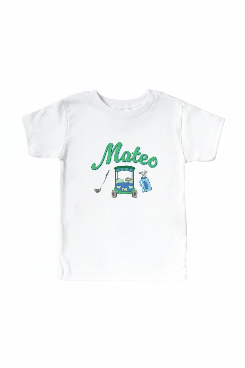 Personalized Birdie Babes Kids Graphic Tee | White