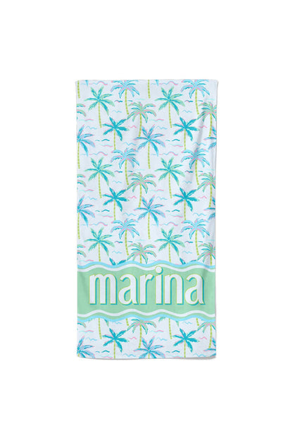 Blue Lagoon Personalized Kids Beach Towel