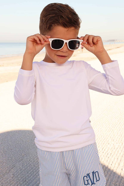 Long Sleeve Rash Guard Shirt | White