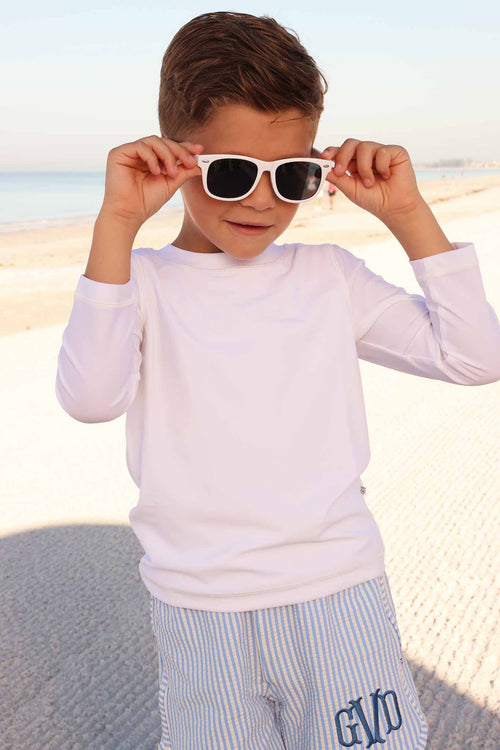 Long Sleeve Rash Guard Shirt | White