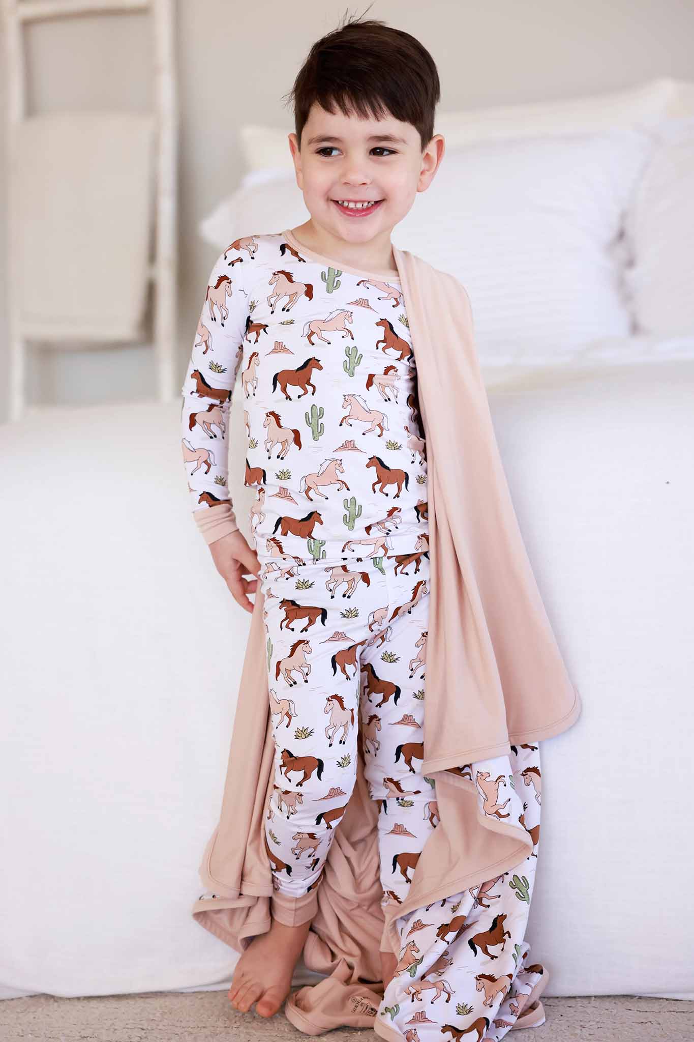 Double Sided Bamboo Blanket | Pony Club Neutral