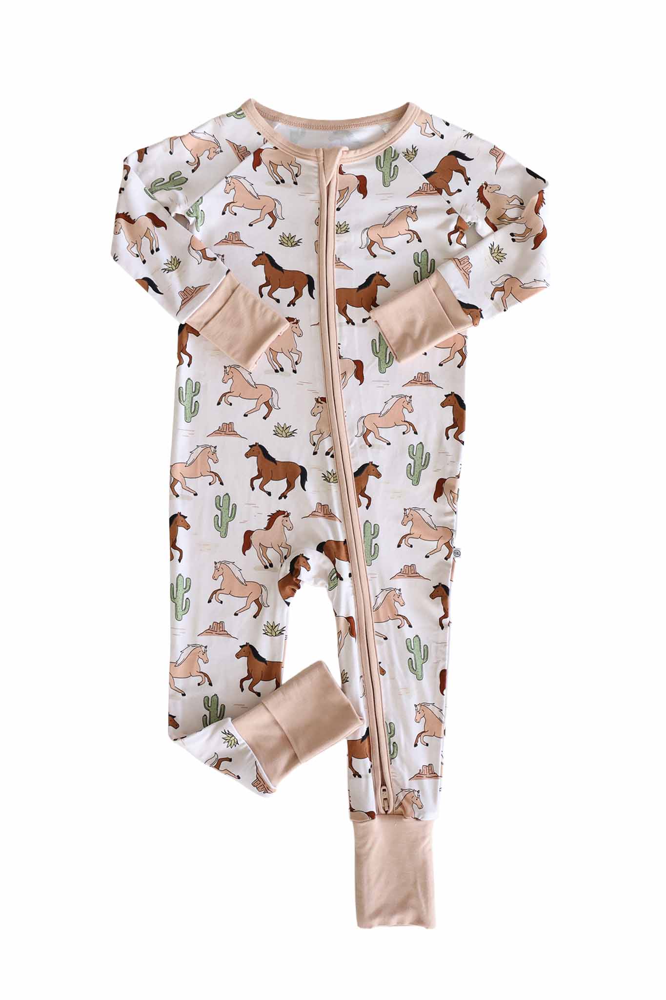 Convertible Zip Romper | Pony Club Neutral