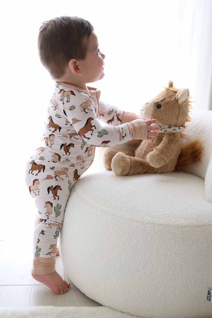 Convertible Zip Romper | Pony Club Neutral