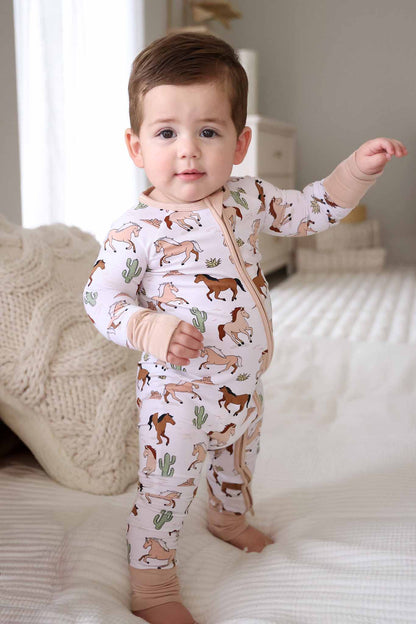 Convertible Zip Romper | Pony Club Neutral