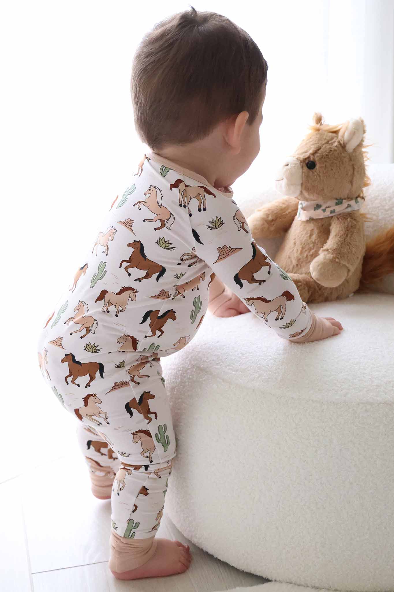 Convertible Zip Romper | Pony Club Neutral