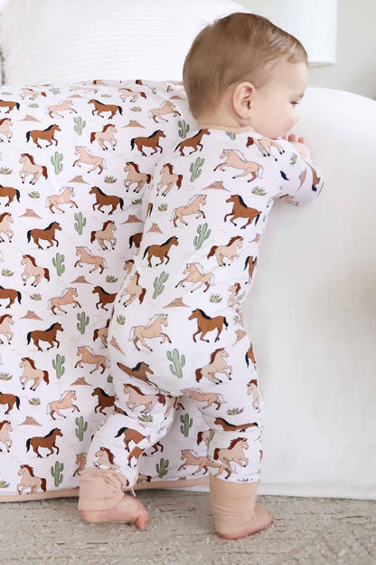 Convertible Zip Romper | Pony Club Neutral